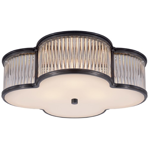 Visual Comfort Signature Collection Alexa Hampton Basil Large Flush Mount in Gun Metal by Visual Comfort Signature AH4015GMCGFG