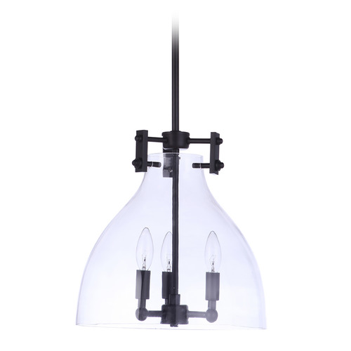 Craftmade Lighting Chardonnay Flat Black Pendant by Craftmade Lighting 55893-FB