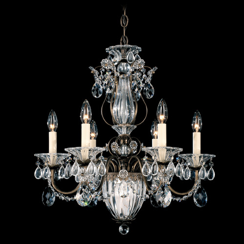 Schonbek Lighting Schonbek Worldwide Lighting Bagatelle Etruscan Gold Chandeliers with Center Bowl 1246-23R