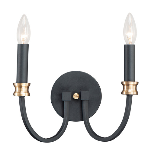 Maxim Lighting Maxim Lighting Charlton Black & Antique Brass Sconce 11372BKAB