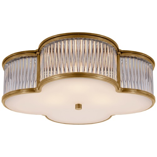 Visual Comfort Signature Collection Alexa Hampton Basil Large Flush Mount in Brass by Visual Comfort Signature AH4015NBCGFG