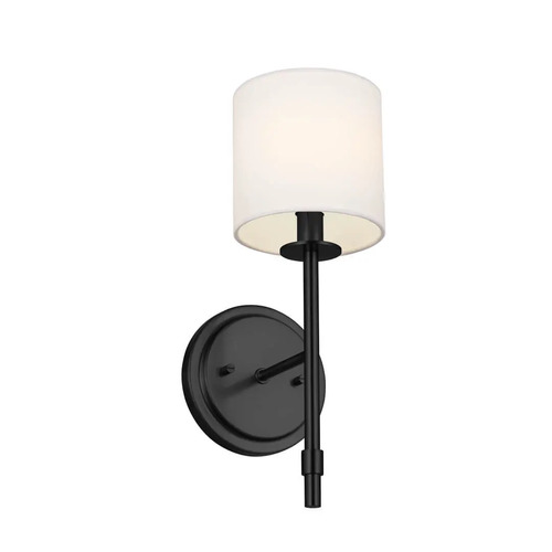 Kichler Lighting Ali Wall Sconce with Fabric Shade in Black by Kichler Lighting 52505BK