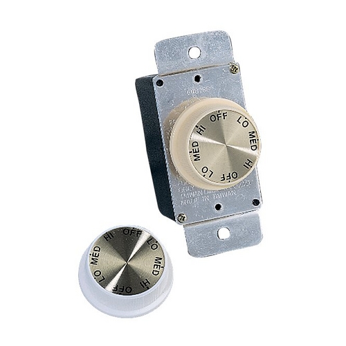Generation Lighting Fan Collection 3-Speed Rotary Wall Control in Ivory & White by Visual Comfort & Co Fan Collection ESWC-1