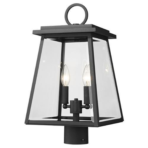 Z-Lite Broughton Black Post Light by Z-Lite 521PHMR-BK