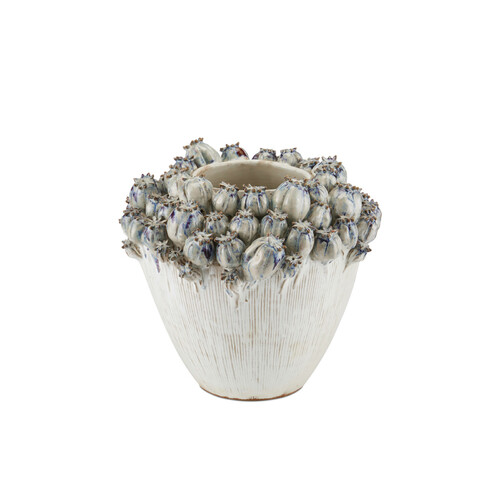 Currey and Company Lighting Poppy Pod Crown Medium Vase in Mixed Finishes by Currey & Company 1200-0966