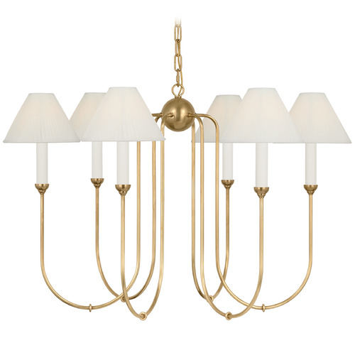 Visual Comfort Signature Collection Visual Comfort Signature Collection Amber Lewis Ingela Hand-Rubbed Antique Brass LED Chandelier AL5080HAB-SP