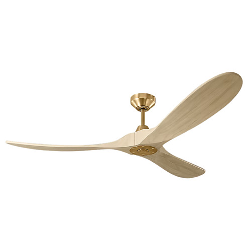 Visual Comfort Fan Collection Visual Comfort Fan Collection Maverick Smart 60 Burnished Brass Ceiling Fan Without Light 3MAVSM60BBSWWO
