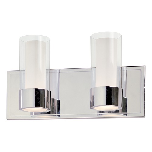 Maxim Lighting Silo Polished Chrome LED Bathroom Light by Maxim Lighting 23072CLFTPC/BUL