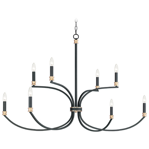 Maxim Lighting Maxim Lighting Charlton Black & Antique Brass Chandelier 11378BKAB