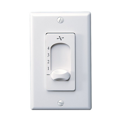 Generation Lighting Fan Collection Four-Speed Wall Control in White by Visual Comfort & Co Fan Collection ESSWC-3-WH
