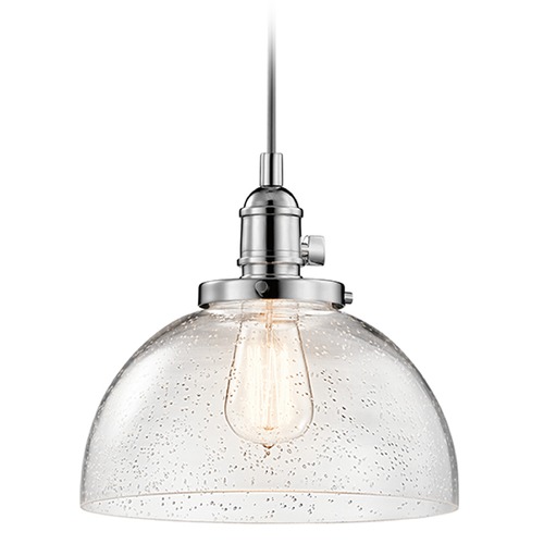 Kichler Lighting Seeded Glass Mini-Pendant in Chrome by Kichler Lighting 43853CH