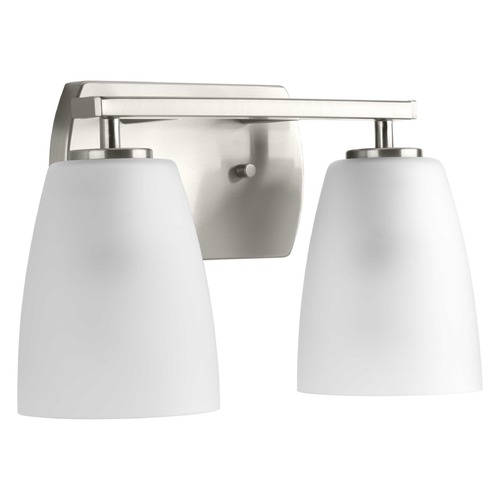 Progress Lighting Leap Brushed Nickel 2-Light Bathroom Light by Progress Lighting P300132-009