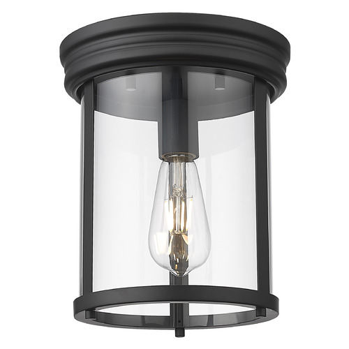 Z-Lite Z-Lite Thayer Matte Black Flushmount Light 742F9-MB
