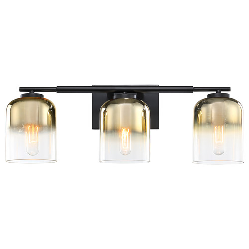 Designers Fountain Lighting Designers Fountain Gatsby Matte Black Bathroom Light D306M-3B-MB