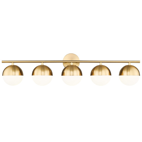 Z-Lite Z-Lite Realm Sphere Modern Gold Bathroom Light 7517-5V-MGLD