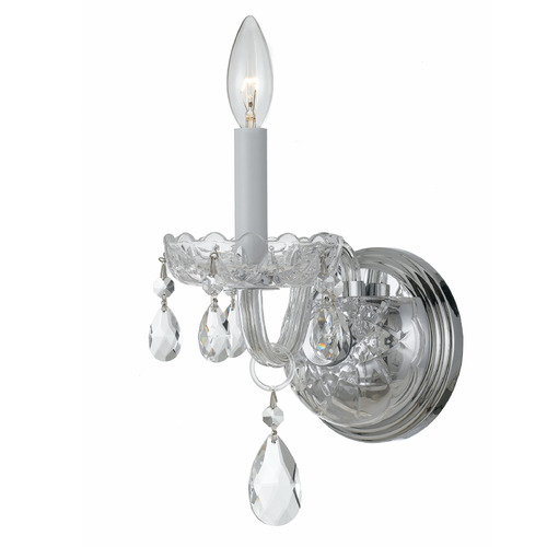 Crystorama Lighting Crystorama Lighting Traditional Crystal Polished Chrome Sconce 1031-CH-CL-SAQ