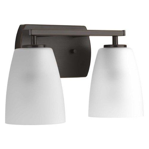 Progress Lighting Leap Antique Bronze 2-Light Bathroom Light by Progress Lighting P300132-020