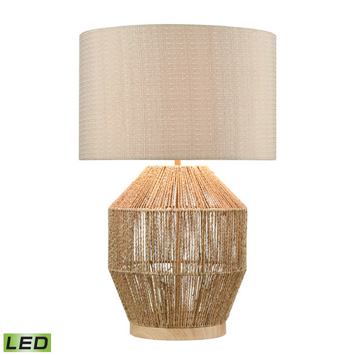Elk Lighting Elk Lighting Corsair Natural LED Table Lamp with Drum Shade D4555-LED