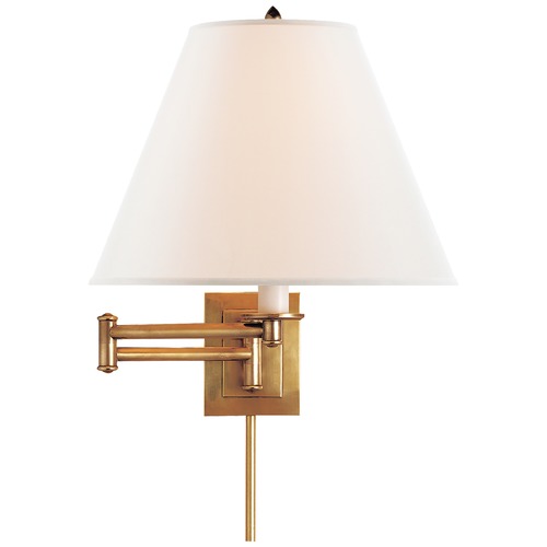 Visual Comfort Signature Collection Studio VC Primitive Swing Arm in Antique Brass by Visual Comfort Signature S2500HABL