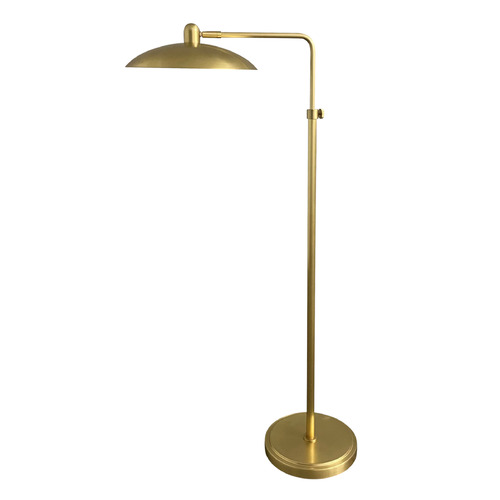 House of Troy Lighting House Of Troy Ridgeline Natural Brass LED Floor Lamp with Bowl / Dome Shade RL200-NTB