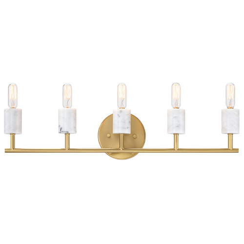 Designers Fountain Lighting Designers Fountain Star Dust Brushed Gold Bathroom Light D304C-5B-BG