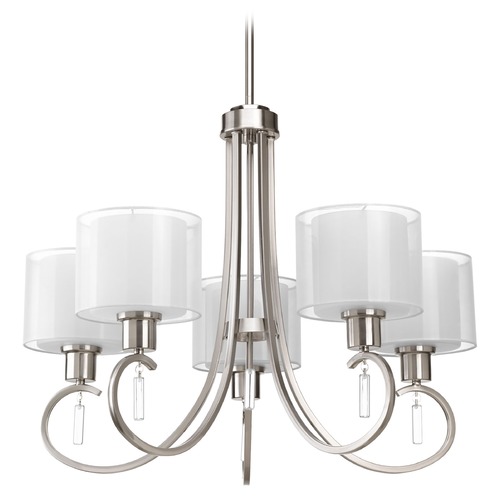 Progress Lighting Invite Chandelier in Brushed Nickel by Progress Lighting P4696-09