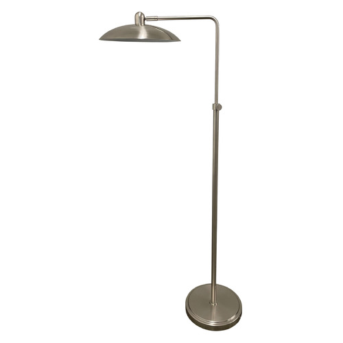 House of Troy Lighting House Of Troy Ridgeline Satin Nickel LED Floor Lamp with Bowl / Dome Shade RL200-SN