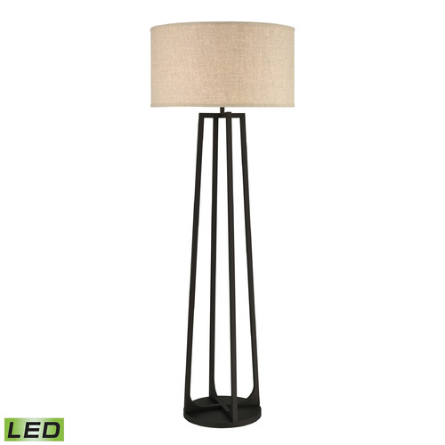 Elk Lighting Elk Lighting Colony Bronze LED Floor Lamp with Drum Shade D4609-LED
