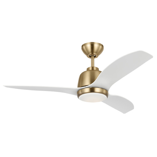 Visual Comfort Fan Collection Visual Comfort Fan Collection Avila 44 LED Satin Brass LED Ceiling Fan with Light 3AVLR44SBD