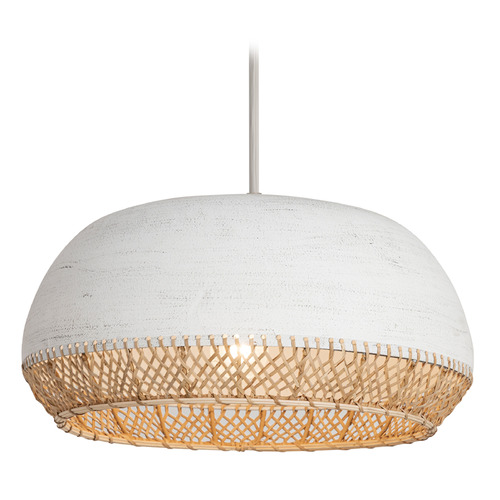 Maxim Lighting Maxim Lighting Tamba Rustic Ivory Pendant Light with Bowl / Dome Shade 14914NAIV