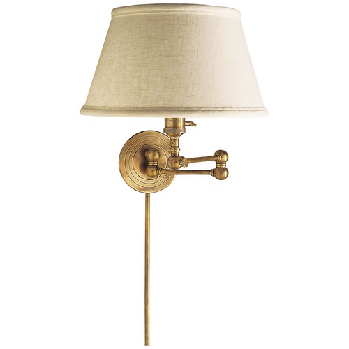 Visual Comfort Signature Collection E.F. Chapman Boston Swing Arm in Antique Brass by Visual Comfort Signature SL2920HABL