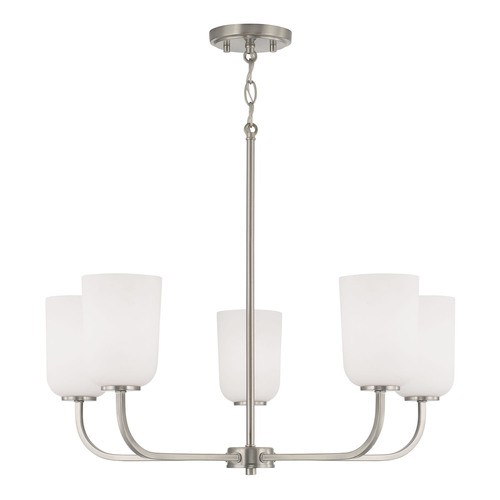 HomePlace by Capital Lighting Lawson 5-Light Chandelier in Nickel by HomePlace by Capital Lighting 448851BN-542