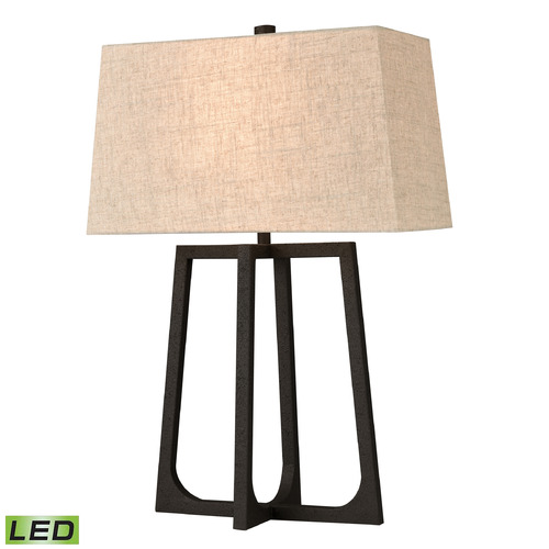Elk Lighting Elk Lighting Colony Bronze LED Table Lamp with Rectangle Shade D4610-LED