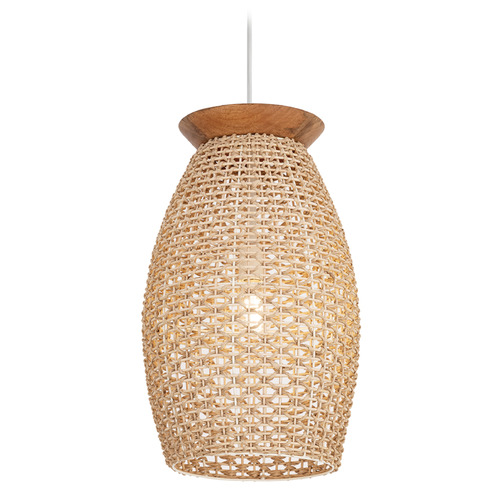 Maxim Lighting Maxim Lighting Cotswold Rich Walnut Pendant Light with Oblong Shade 14924NA