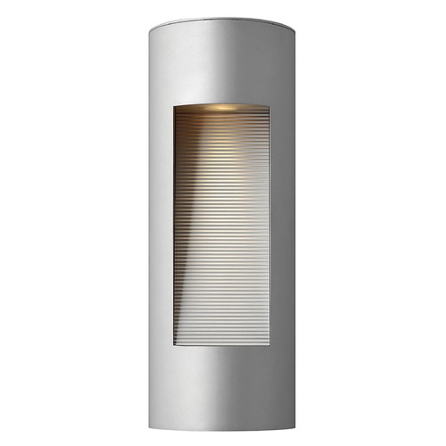 Hinkley Modern Outdoor Wall Light with Etched in Titanium by Hinkley Lighting 1660TT