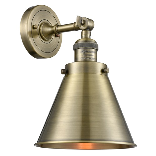 Innovations Lighting Appalachian Antique Brass Sconce by Innovations Lighting 203-AB-M13-AB