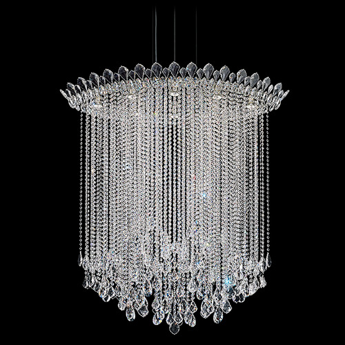 Schonbek Lighting Schonbek Worldwide Lighting Trilliane Strands Polished Stainless Steel Pendant Light TR4813N-401R