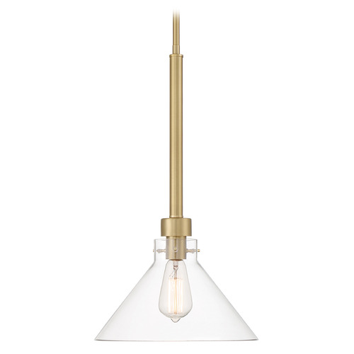 Designers Fountain Lighting Designers Fountain Willow Creek Brushed Gold Pendant Light with Conical Shade D204M-12P-BG