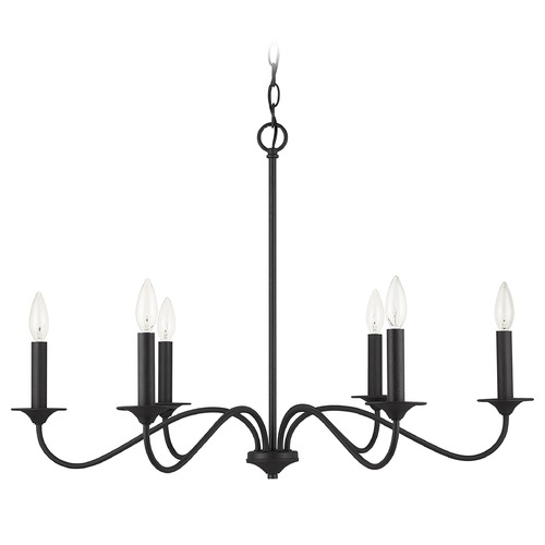 Capital Lighting Vincent 6-Light Black Iron Chandelier by Capital Lighting 437262BI
