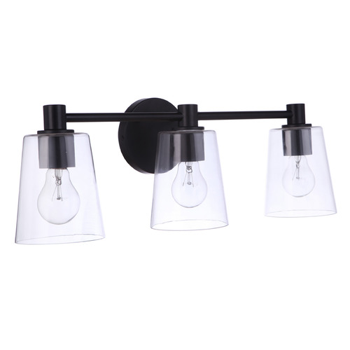 Craftmade Lighting Emilio Flat Black Bathroom Light by Craftmade Lighting 12623FB3