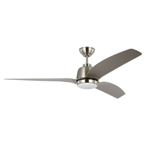 Visual Comfort Fan Collection Visual Comfort Fan Collection Avila 60 LED Brushed Steel LED Ceiling Fan with Light 3AVLR60BSD