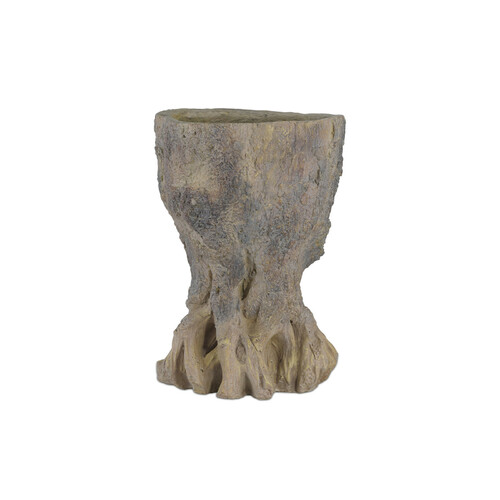 Currey and Company Lighting Old Growth Small Planter in Dark Brown by Curry & Company 2200-0053