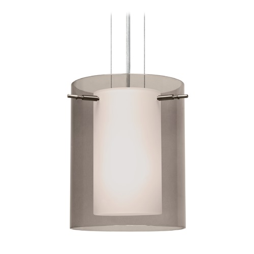 Besa Lighting Besa Lighting Pahu Satin Nickel LED Mini-Pendant Light 1KG-S00607-LED-SN