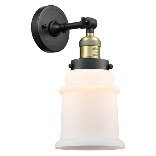 Innovations Lighting Canton Black Antique Brass Sconce by Innovations Lighting 203-BAB-G181