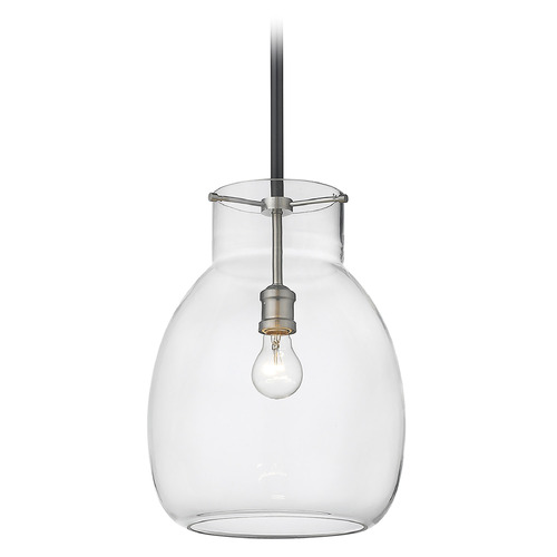 Z-Lite Bella Matte Black & Brushed Nickel Pendant by Z-Lite 476P-ROD-MB-BN