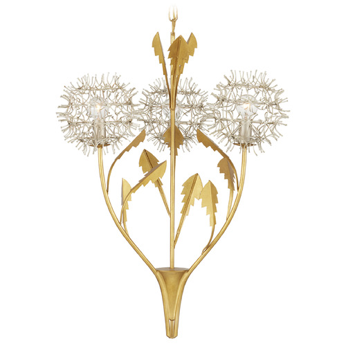 Currey and Company Lighting Currey and Company Dandelion Silver Leaf / Silver / Gold Leaf Chandelier 9000-1081