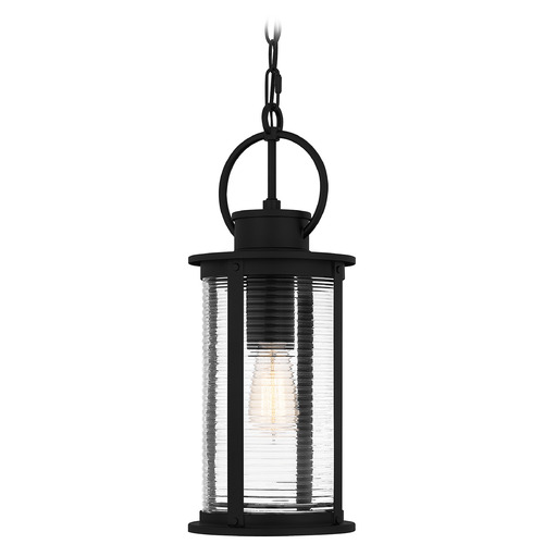 Quoizel Lighting Quoizel Lighting Tilmore Matte Black Mini-Pendant Light with Cylindrical Shade TLM1507MBK