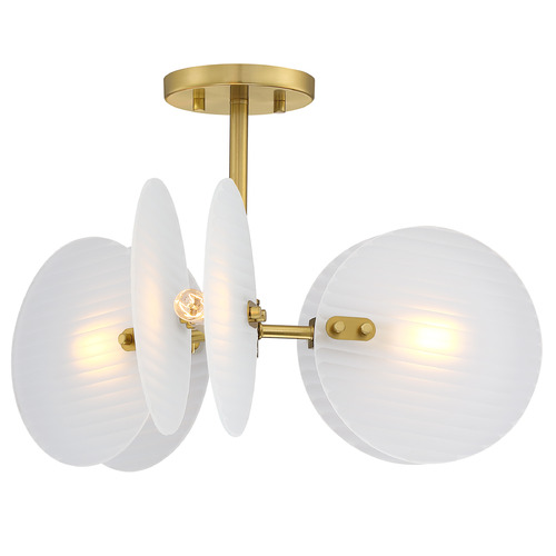 Designers Fountain Lighting Designers Fountain Sky Fall Brushed Gold Semi-Flushmount Light D311C-SF-BG