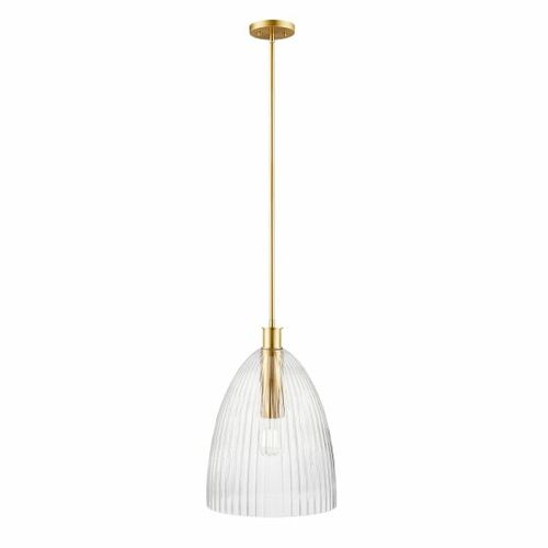 Meridian 20-Inch High Pendant in Natural Brass by Meridian M7052NB