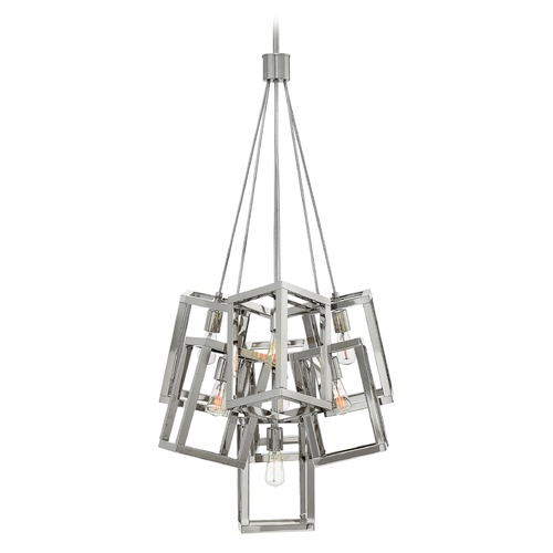 Fredrick Ramond Ensemble 46.50-Inch Cluster Chandelier in Polished Nickel by Fredrick Ramond FR42448PNI